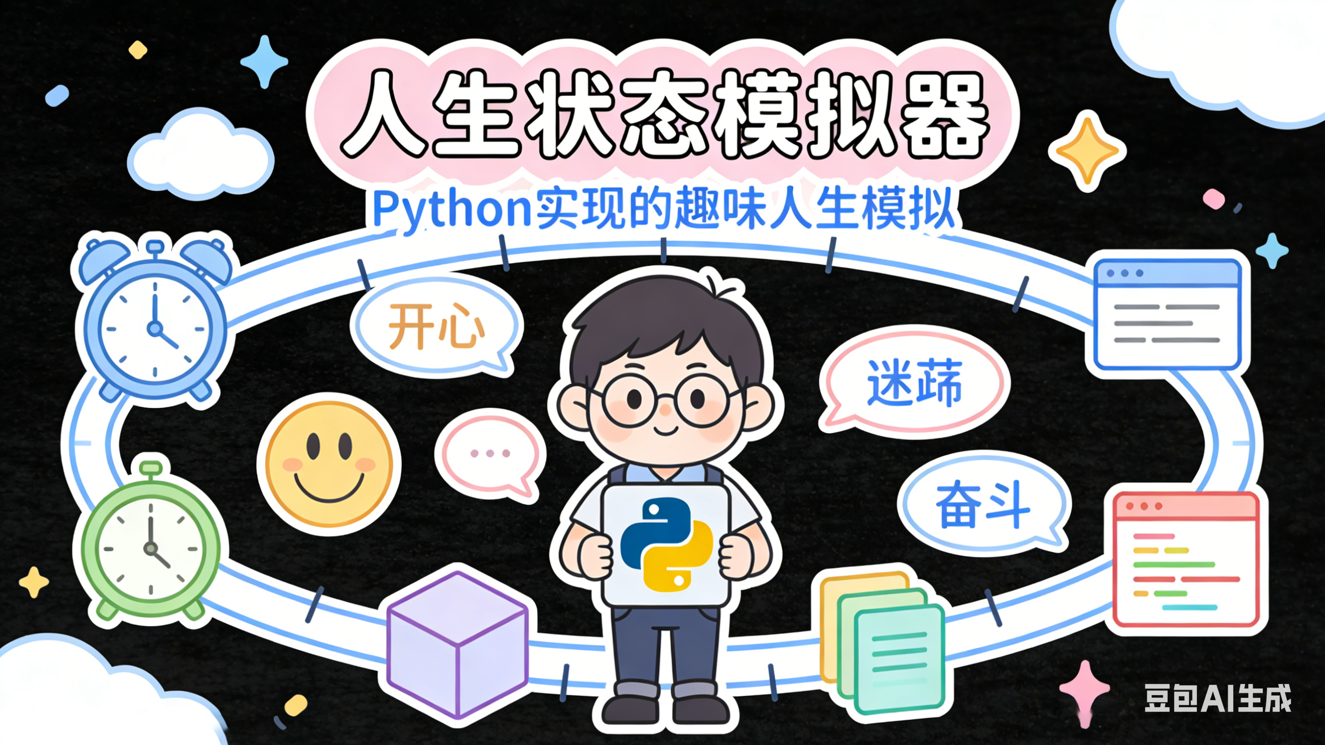 我用Python写了一份人生模拟指导思想无敌版！