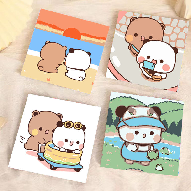 一二&布布贴纸油画